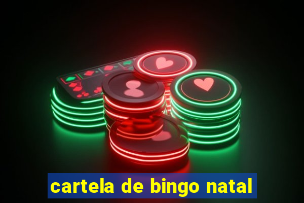 cartela de bingo natal